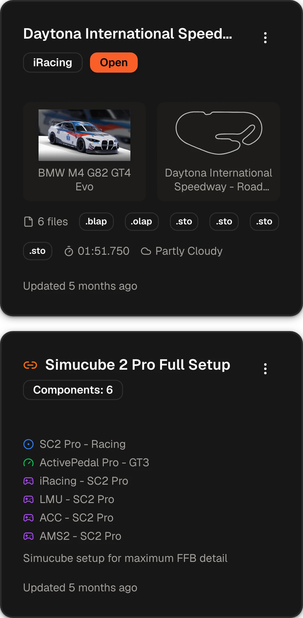The Vault: a Daytona datapack for the BMW M4 GT4 and a Simucube hardware profile