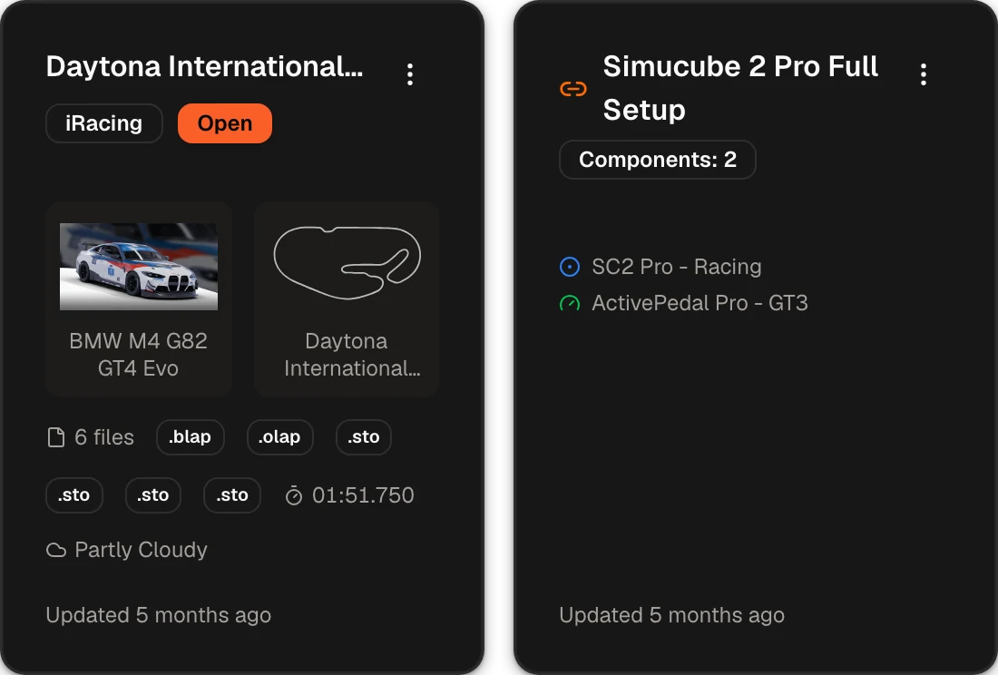 The Vault: a Daytona datapack for the BMW M4 GT4 and a Simucube hardware profile