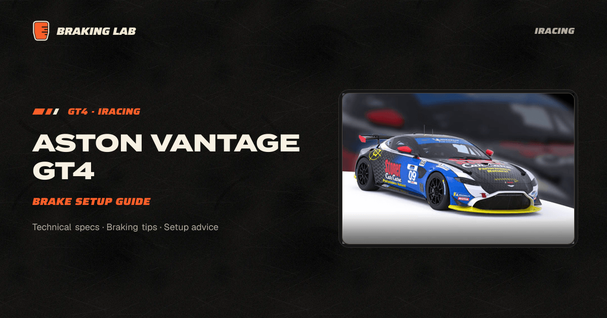 Aston Vantage GT4 Brake Setup Guide | Braking Lab