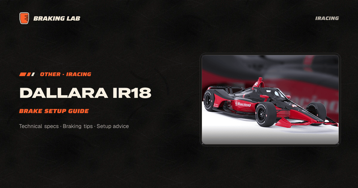 Dallara IR18 Brake Setup Guide | Braking Lab