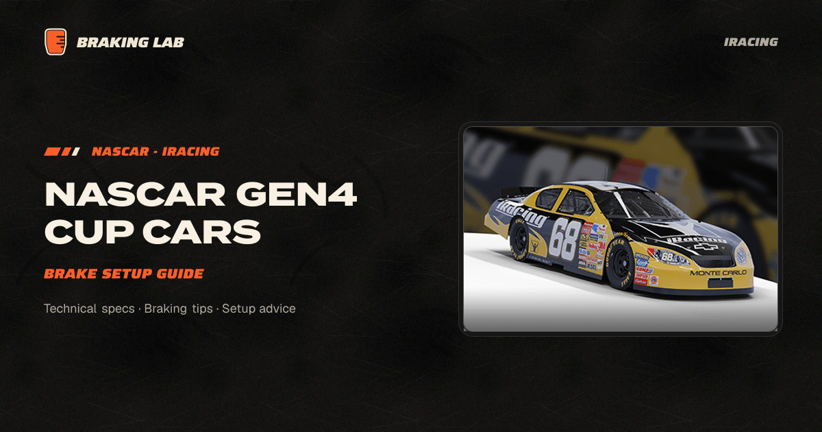 NASCAR Gen4 Cup Cars Brake Setup Guide | Braking Lab