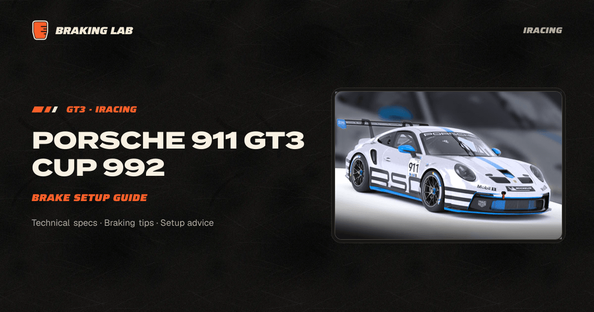 Porsche 911 GT3 Cup 992 Brake Setup Guide | Braking Lab