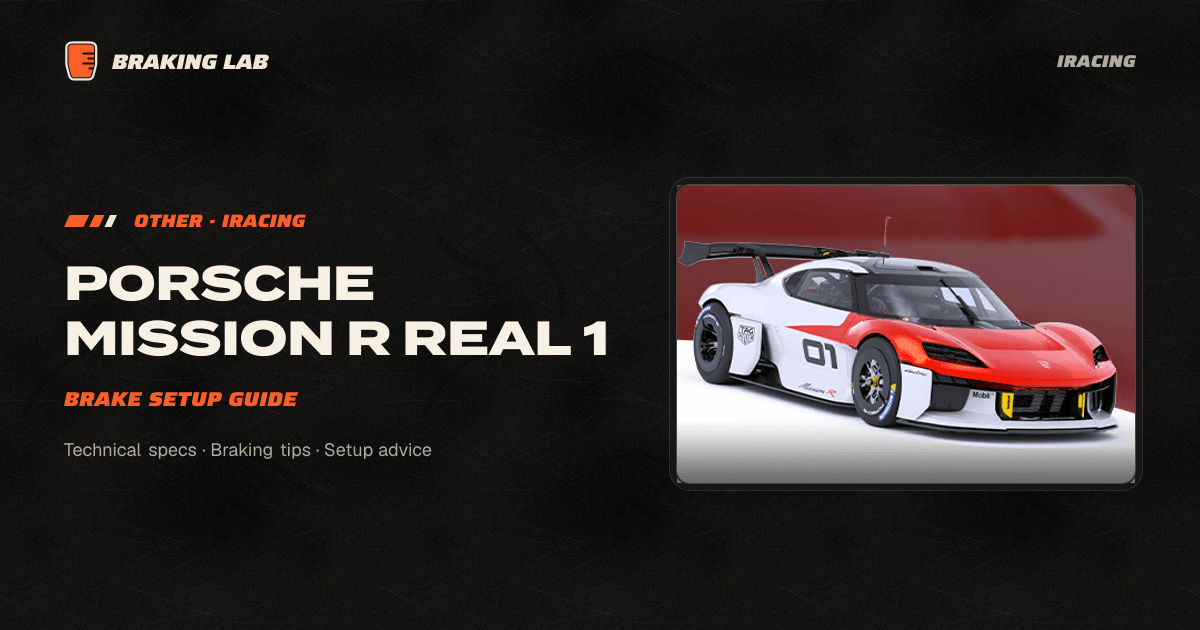 Porsche Mission R real 1 Brake Setup Guide | Braking Lab