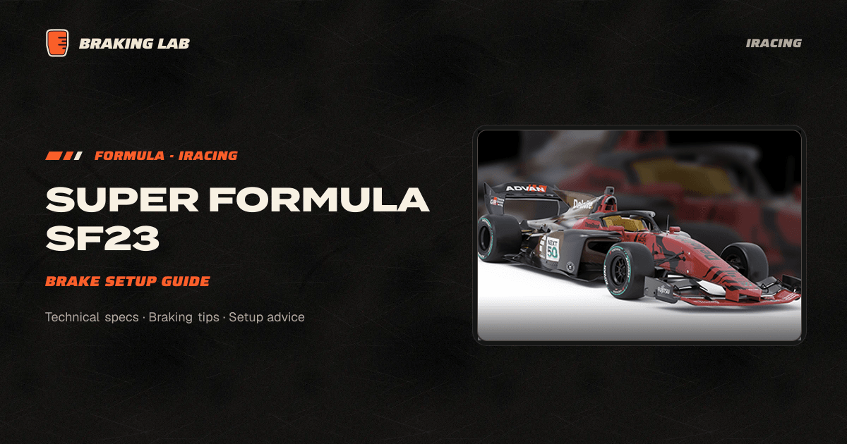Super Formula SF23 Brake Setup Guide | Braking Lab