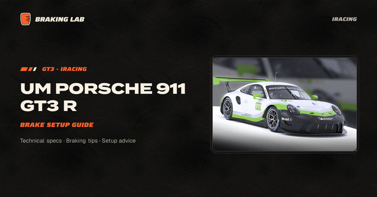UM Porsche 911 GT3 R Brake Setup Guide | Braking Lab