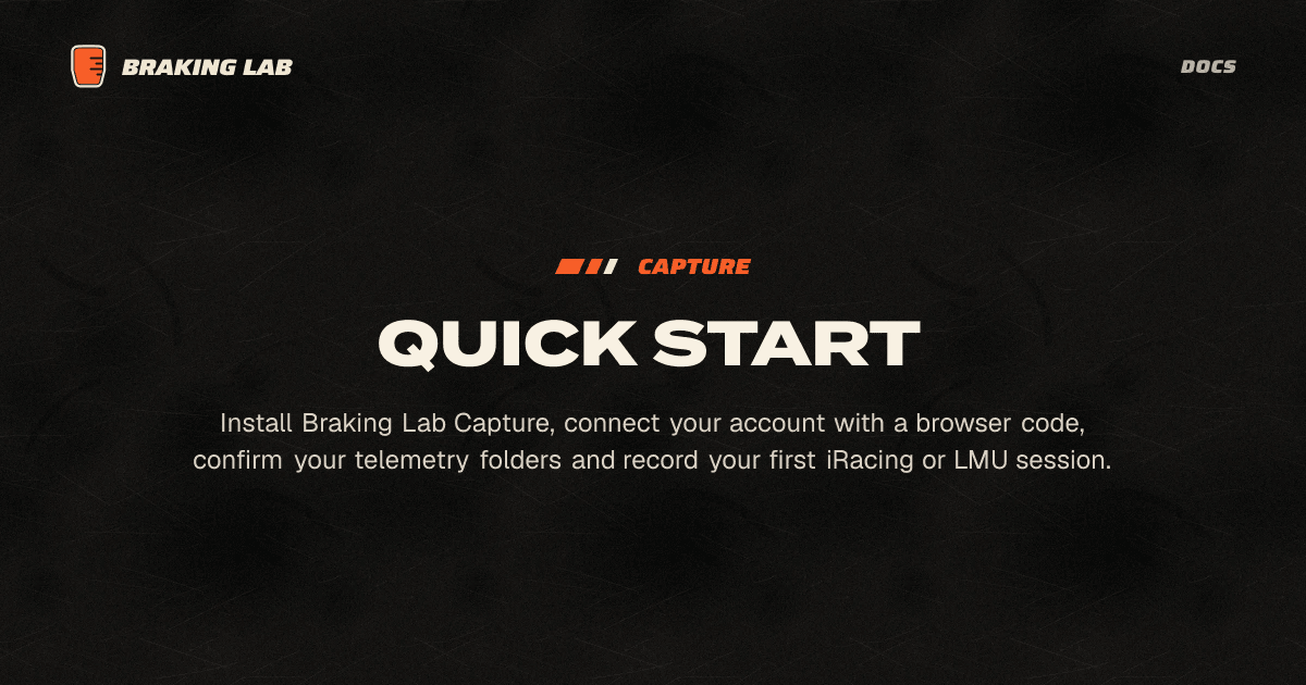 Quick Start - Braking Lab Docs