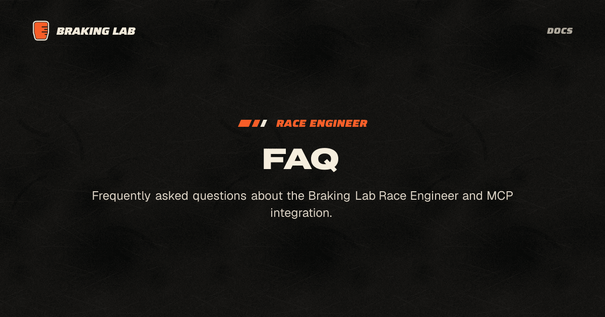 FAQ - Braking Lab Docs