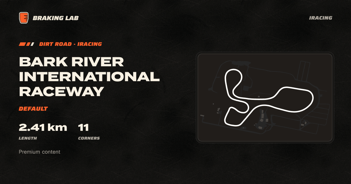 Bark River International Raceway - Default | iRacing Track Guide
