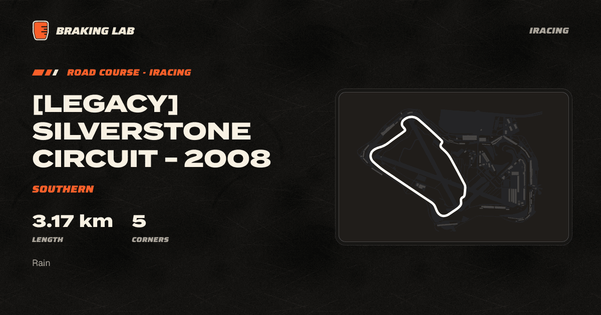 [Legacy] Silverstone Circuit - 2008 - Southern | iRacing Track Guide