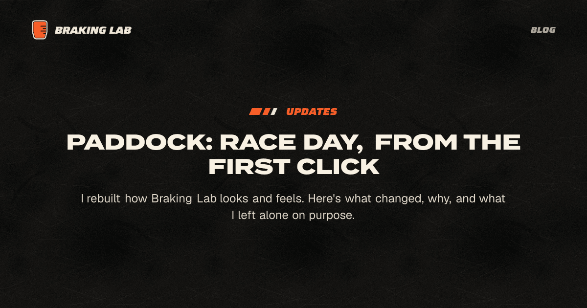 Paddock: Race Day, From the First Click