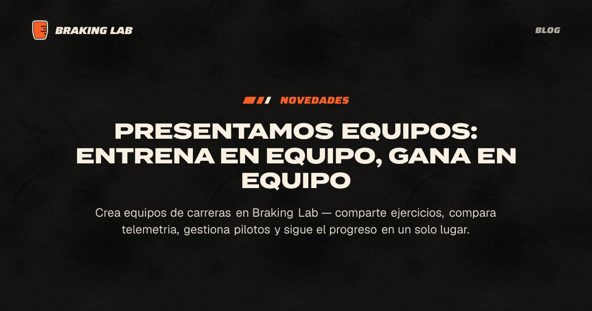 Presentamos Equipos: Entrena en Equipo, Gana en Equipo